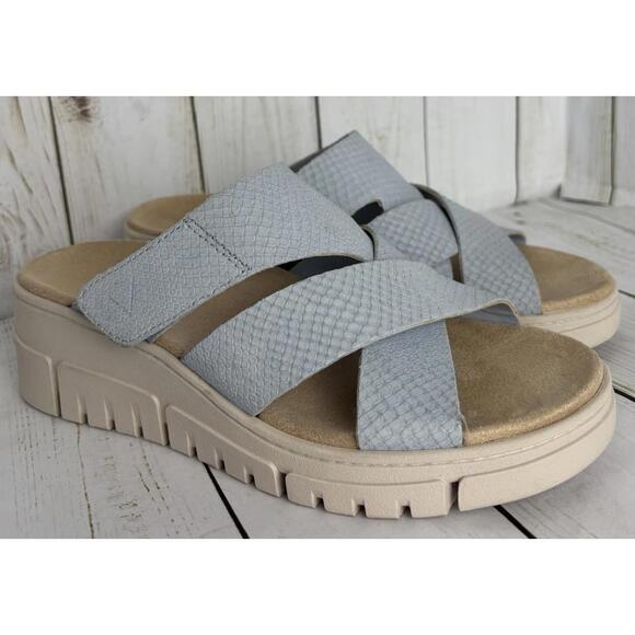 Vionic Shoes - Vionic Uptown Sunset‎ Orthotic Supportive Slide Blue 6.5M